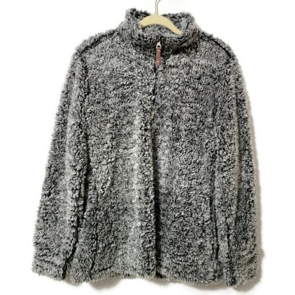 Original Weatherproof Vintage Gray Sherpa Faux Fur 1/4 Zip Pullover Medium - Picture 1 of 10